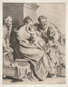 Aziz John ile Kutsal Aile by Lucas Vorsterman the Elder