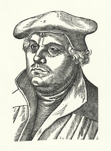 Martin Luther, Alman Protestan reformcu (gravür)