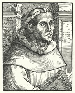 Martin Luther bir Augustinerinnen Keşiş olarak (gravür)