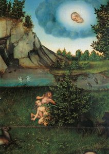 Cennetten Detay, c.1530 (panelde yağlı boya) by Lucas the Elder Cranach