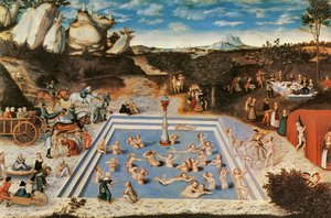 Gençlik Çeşmesi (tuval üzerine yağlı boya) by Lucas the Elder Cranach
