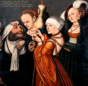 Herkül ve Omphale, detay by Lucas the Elder Cranach