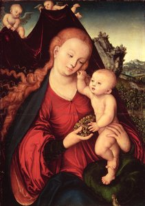 Madonna ve Çocuk (panelde yağ) by Lucas the Elder Cranach