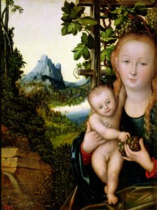 Madonna ve Çocuk, c.1525 (tahta üzerine yağlı boya) by Lucas the Elder Cranach