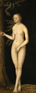 Rönesans: İnsanın Düşüşü: Eve par Cranach, Lucas, the Elder (1472-1553), yaklaşık 1510-1520. ahşap üzerine yağ by Lucas the Elder Cranach