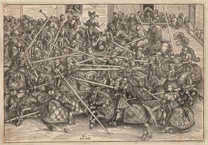 Tournoi - Turnuva - Cranach, Lucas, the Elder (1472-1553) - 1509 - Gravür - 29,5x42,5 - Özel Koleksiyon by Lucas the Elder Cranach