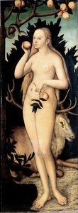 ""Havva"" Resim Lucas Cranach II genç (1515-1586) 1537 Dim