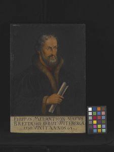 Philipp Melanchthon'un Portresi (ahşap üzerine yağlıboya) by Lucas the Younger Cranach