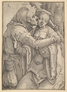 Bir Aptal ve Bir Kadın, 1520. by Lucas van Leyden
