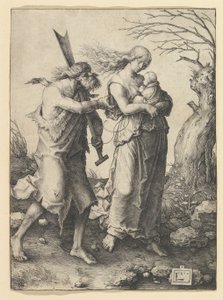 Sürgünden Sonra Adem ve Havva, 1510. by Lucas van Leyden