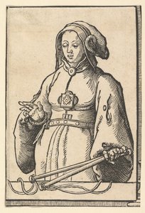 Agrippine Sibyl, Sibyls serisinden, yakl. 1530. by Lucas van Leyden