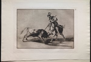 Boğa Güreşi: El Cid Campeador Başka Bir Boğa Mızraklıyor by Lucas van Leyden