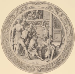 Dikenlerle Taçlandırılan İsa by Lucas van Leyden