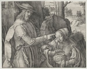 Bir Bahçıvan Olarak İsa, Magdalalı Meryem'e Görünüyor by Lucas van Leyden