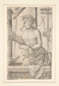 Tutkunun Aletleriyle Acıların Adamı Olarak Mesih by Lucas van Leyden
