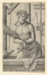 Tutku Aletleri ile Hüzünlerin Adamı Olarak İsa., 1517. by Lucas van Leyden