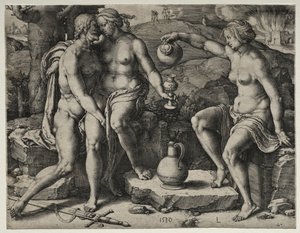 Lût ve Kızları, 1530. by Lucas van Leyden