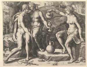 Lût ve Kızları, 1530. by Lucas van Leyden