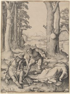 Muhammed ve Keşiş Sergius by Lucas van Leyden