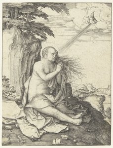 Mary Magdalene çölde by Lucas van Leyden