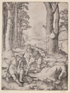 Muhammed ve keşiş Sergius by Lucas van Leyden
