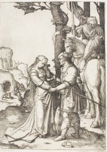 Saint George Prensesi Kurtarırken by Lucas van Leyden