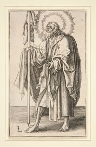 Seriden Büyük Aziz James (veya Yaşlı): Mesih ve Havariler by Lucas van Leyden