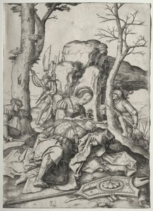 Samson ve Delilah, c. 1507. by Lucas van Leyden