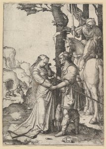 Aziz George Prensesi Kurtarıyor, yakl. 1508. by Lucas van Leyden