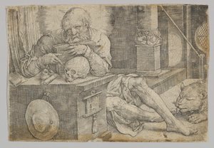 Aziz Jerome Çalışmasında, 1521. by Lucas van Leyden