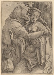 aptal ve kadın by Lucas van Leyden