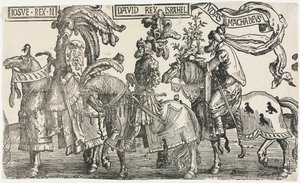 Dokuz Kahraman: Joshua, David, Judas Maccabees, 1515-1517. by Lucas van Leyden