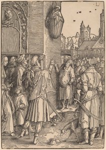 Şair Virgil Bir Sepette Askıya Alındı by Lucas van Leyden