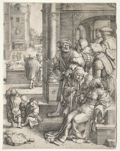 Şair Virgil Bir Sepette Askıya Alındı by Lucas van Leyden