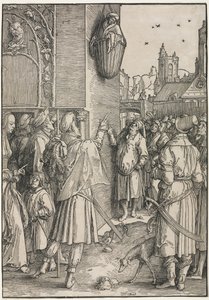 Kadınların Gücü: Bir Sepette Asılan Şair Virgil by Lucas van Leyden