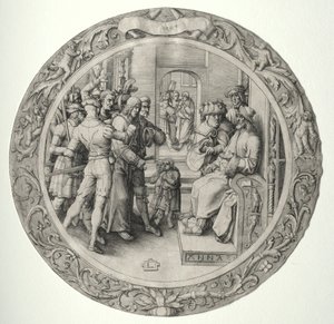 Yuvarlak Tutku: Baş Rahipten Önce İsa by Lucas van Leyden