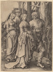 Ormandaki İki Çift by Lucas van Leyden