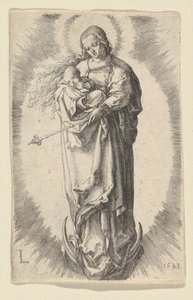 Hilaldeki Çocuklu Bakire, 1523. by Lucas van Leyden