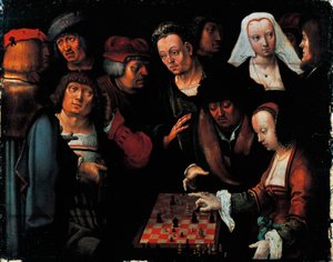 satranç oyuncuları by Lucas van Leyden