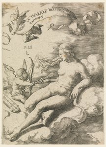 Venüs ve Aşk Tanrısı by Lucas van Leyden