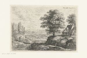 Kadrolu bir adamla manzara Altı manzara (dizi başlığı) by Lucas van Uden