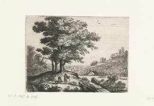 Bir nehir ile manzara Küçük manzaralar (dizi başlığı) by Lucas van Uden