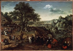 Bir ülke kutlaması ile manzara (Bir ülke kutlaması ile manzara). Lucas van Valckenborch