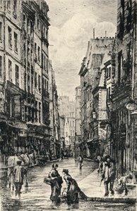 "Rue Galande", 1915 by Lucien Gautier