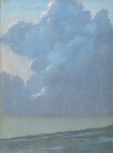 Denizin Üzerindeki Bulutlar (kağıt üzerine pastel)