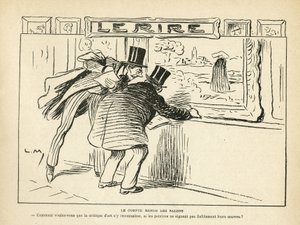 Le Rire'de İllüstrasyon, 20/04/12 - Sergilerin gözden geçirilmesi - Sanat, Resim sergileri, Karikatür sergileri - Sanat incelemeleri (gravür) by Lucien Metivet
