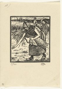 Ruth kulakları toplar by Lucien Pissarro