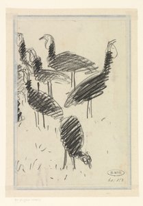 altı kuş by Lucien Pissarro