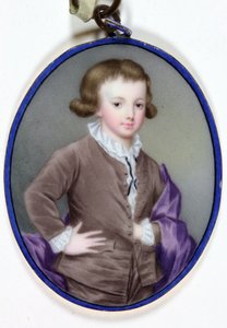Lord Edward Charles Cavendish Bentinck (emaye) by Lucius Barber