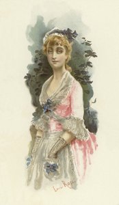 Illustration for The School for Scandal (chromolitho) by Lucius Rossi